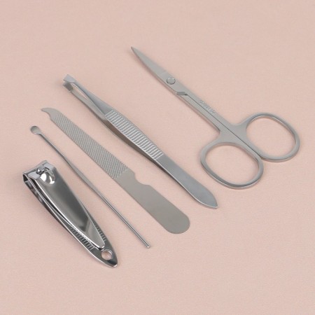 Manicure set, 5 items, in a case, black color-3