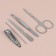 Manicure set, 5 items, in a case, black color