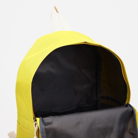 Set of backpacks on lightning from textiles, cosmetic bag, pencil case, yellow color-7