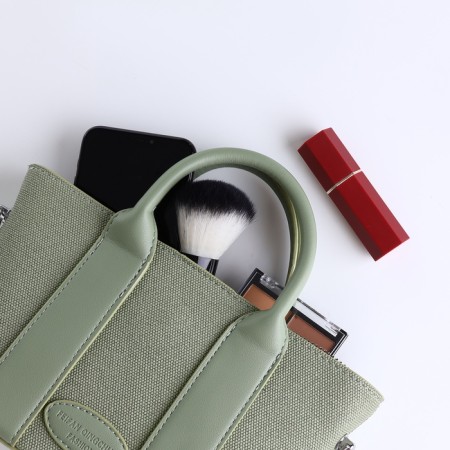 Bag Female Tout with zipper, green color-8