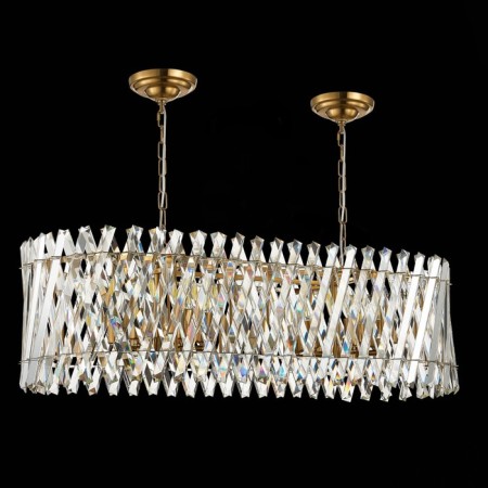 Suspension lamp ST LUCE. SL1170.303.12. Fabio. 12x40 W, E14, 100x35x29 cm, brass color-4