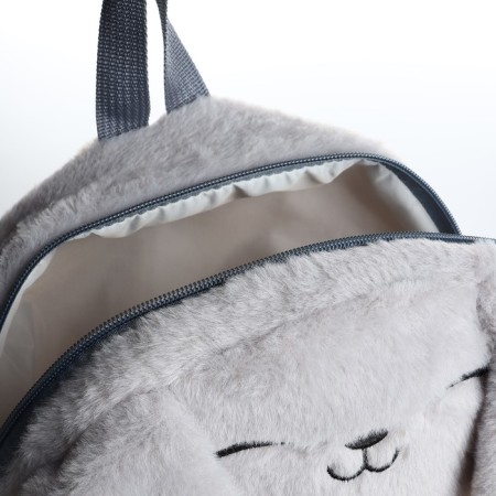 Plush Baby backpack for the girl "Dog in a suit", 30x25x7 cm-4