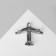 Brooch "Airplane" conqueror of the peaks, white color in silver