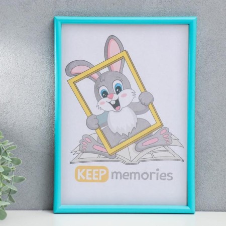 Photo frame L-4 21x30 cm turquoise (plastic screen)
