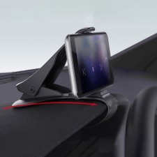 Phone holder, clothespin on the instrument panel, black