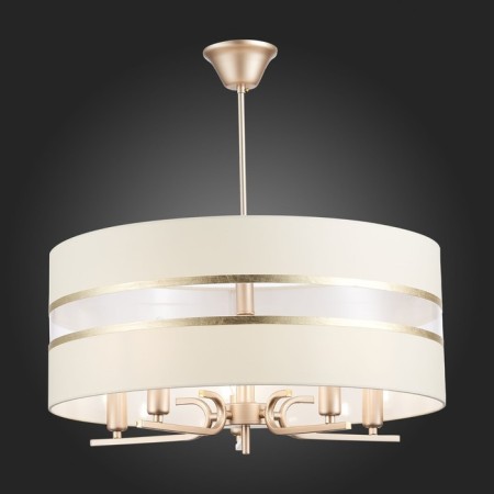 Ceiling EVOLUCE lamp. Sle300213-05. Almese. 5x40 watts, E14, 55x55x58 cm, champagne color-2