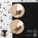 Earrings Metal "atmosphere" solo, color pink gold