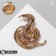 Brooch "Snake" Inlaid, colored in gold