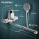 Bath mixer Zein Z3845, single -leaf, spill 30 cm, shower set, watering can 5 dir, chrome