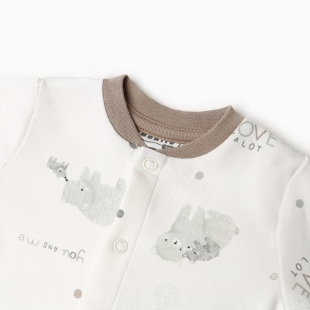 Nursery blouse, white/bears, height 80 cm-1