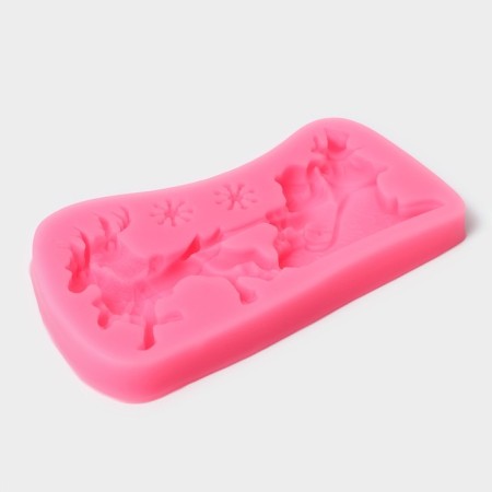 MOLD "SOLT", silicone, 13 × 7.5 × 1.2 cm, pink color-2