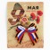 Georgievskaya tape, with a bow on May 9, Victory Day “Remember and Proud”, 10.5 x 14 cm