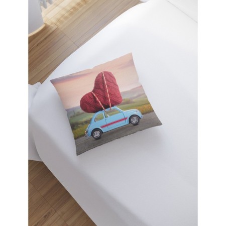 Pillowess decorative “Heart by car”, on a zipper, size 45x45 cm-1