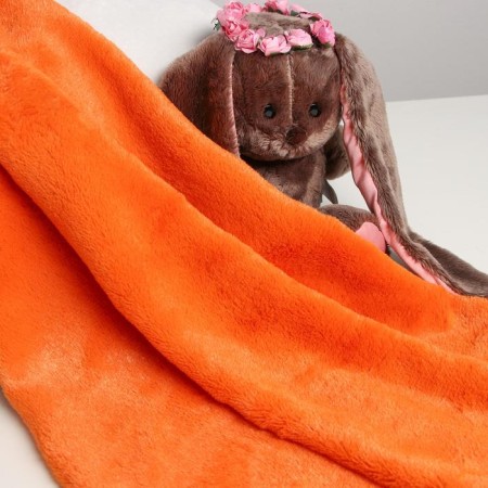 Locum for needlework, 50 × 50 cm, fur, orange color