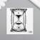 Tattoo on the body Black "Esoteric. Sanding clock" 6x6 cm