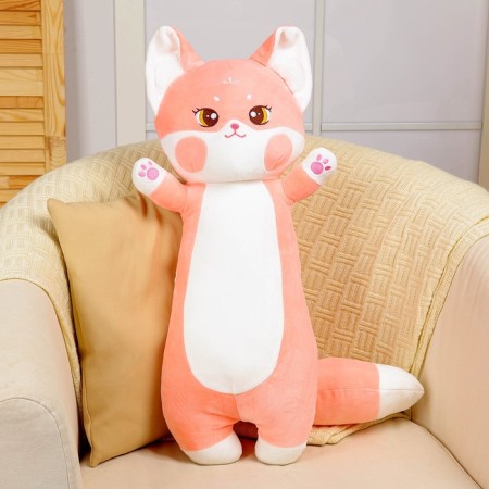 Skill of a soft toy "Daring cat", 80 cm, pink color-2