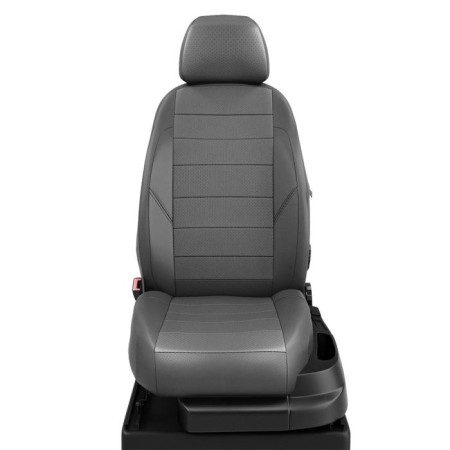 Auto-Chekhls for Citroen C4 Picasso 2 since 2013-2016, Mikroven, perforation, eco-leather, dark gray color