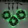Garland "Clip-Light" 3 threads of 20 m, IP44, UMS, dark thread, 399 LED, Green glow, 8 modes, 24 V