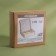 Boxing for storing cosmetic supplies, with a mirror, 4 sections, 15 × 15 × 5 cm, white/brown color