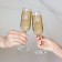 A set of champagne glasses “Mr. and Miss”, 2 pieces, 200 ml., Type of drawing: Decol