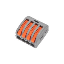 Universal terminal of QMS 222-414, 4-wire gray 0.08-2.5/4 mm² (blister 5 pcs/° C) Rexant 108064