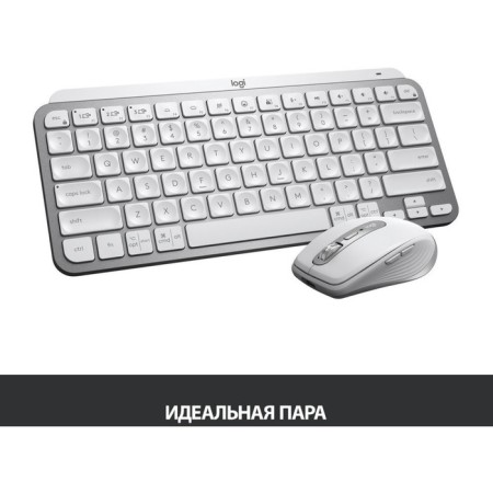 Keyboard Logitech MX Keys Mini Silver/White USB wireless BT/Radio LED (920-01050 107890-1