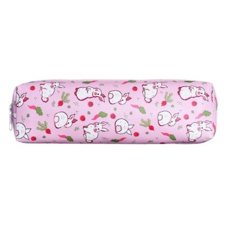 School Penal on the zipper Calligrata "Rabbits", pink-1