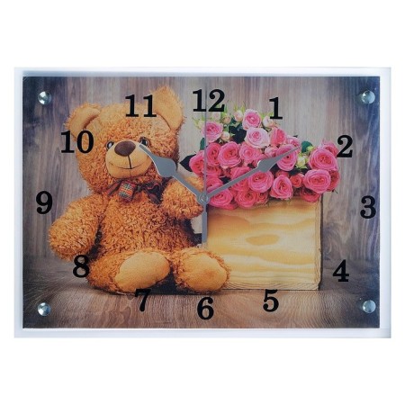 Carty clock, interior "Plush Bear", silent, 25 x 35 cm