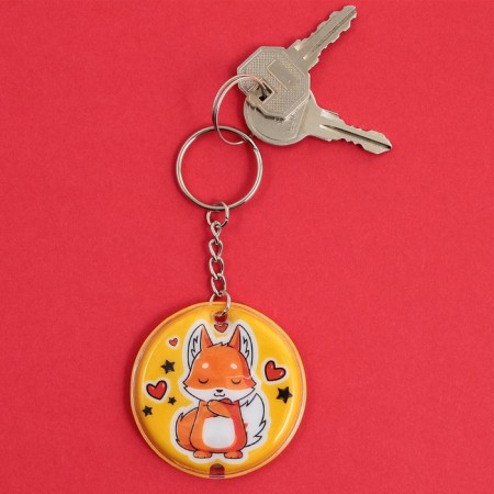 Keychain for keys with a flashlight "Light inside you", 5 x 5 cm-5