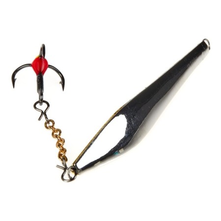 Vertical Winter Lucky John Double Blade with a chain and a tee, 5.5 cm sg blister