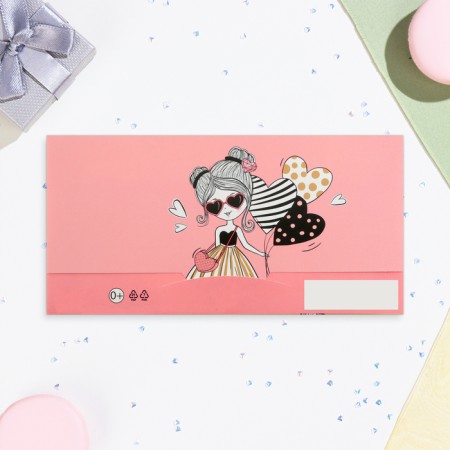 Envenue for money "Wonderful birthday!" camera, embossing, 16.5 x 8.5 cm-2