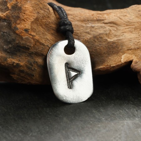 Amulet "Scandinavian runes", rune Turisaz, 21x29mm, metal-1