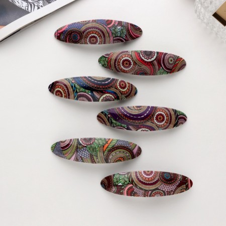 Hair hair clip "Silva" Spring Patterns, 9.5 cm, mix-2
