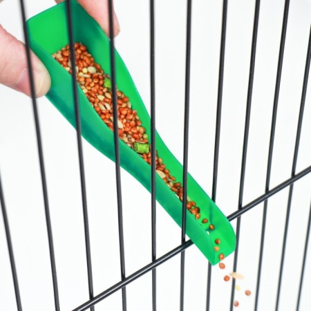 Spoon for bird feed 12.5 x 1.5 x 3.5 cm, green-3