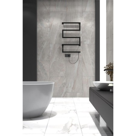 Electric towel Indigo Sparta, 800x500 mm, timer, hidden installation, black-2