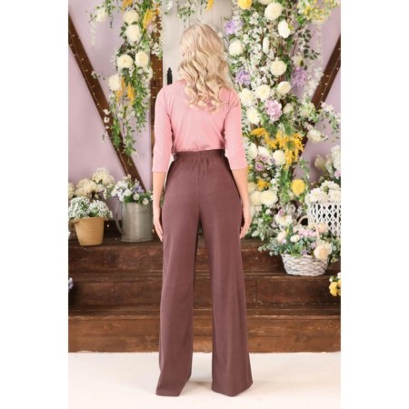 Female trousers, size 42, brown color-3