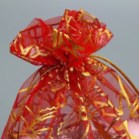 Bag Gift Organza "New Year's toys", 16 x 24 cm +/- 1.5 cm, New Year-4
