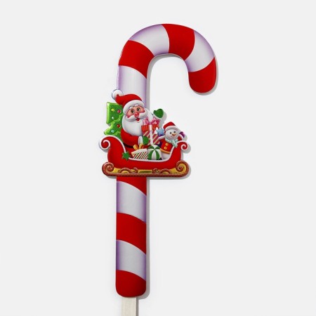 Topper decorative cane "Grandfather Frost on the sled" 16.7x67.5 cm-3