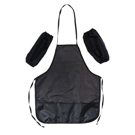 Apron for labor + sleevens, 550 x 440/250 x 160 mm, size M (height 122-158), calligrata black-1