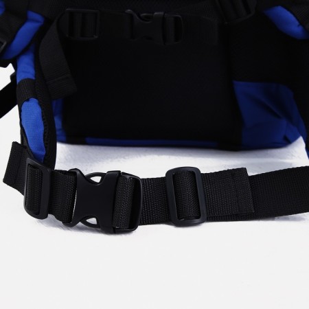 Tourist backpack, TAIF, 70 l, cord department, outer pocket, 2 side nets, blue/gray color-3