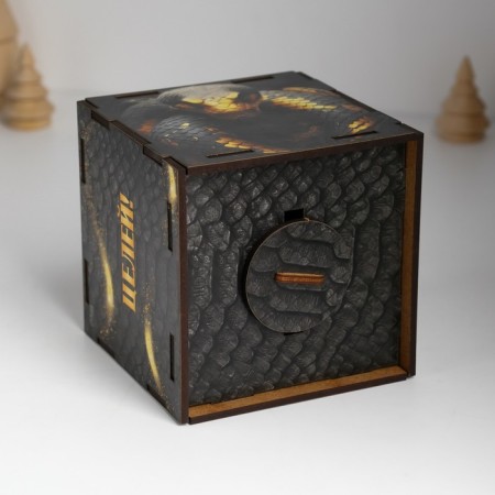 New Year's piggy bank Cube "Snake. Reach all goals" 10x10x10 cm-6