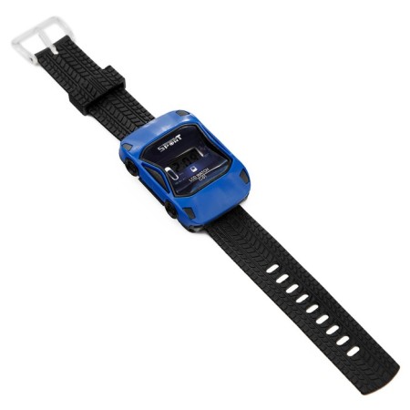 Watch of washing electronic, children's, "racing machine", silicone strap, 22 cm, blue-2