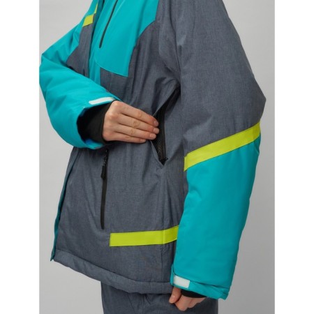Ski suit female, size 58, green color-3