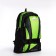 A thyroid backpack with an increase in 55l, 5 external pockets, green color
