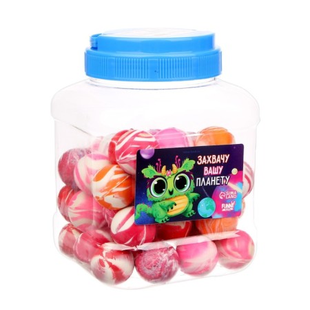 Rubber ball “I will seize your planet”, in a bank, 50 pcs, and mix-3