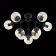 Ceiling Ceiling ST LUCE. SL549.402.09. Stampo. 9x40 watts, E27, 68x68x40 cm, black color