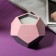 Candle in the candlestick "Pink and Gray", 12 x 8.5 cm