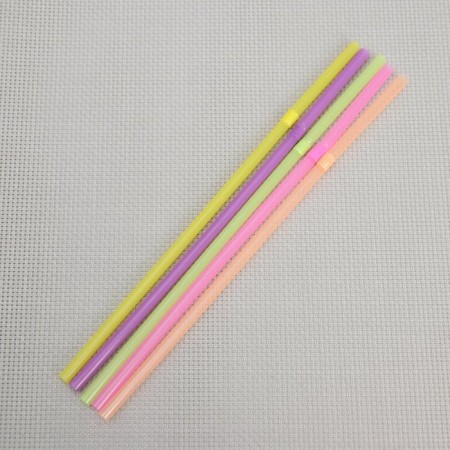 Disposable tubes for drinks, 21 cm, d = 5 mm, 50 pcs, with corrugation, color mix-2