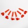 Carnival tongue "Peas", set of 6 pcs., Red color