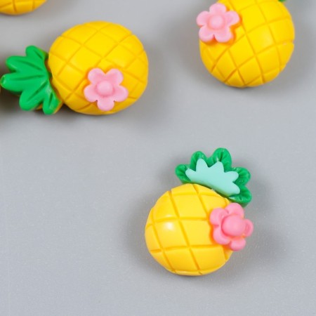 Decor for creativity Plastic "Pineapple with Flower" 2x1.5 cm-1
